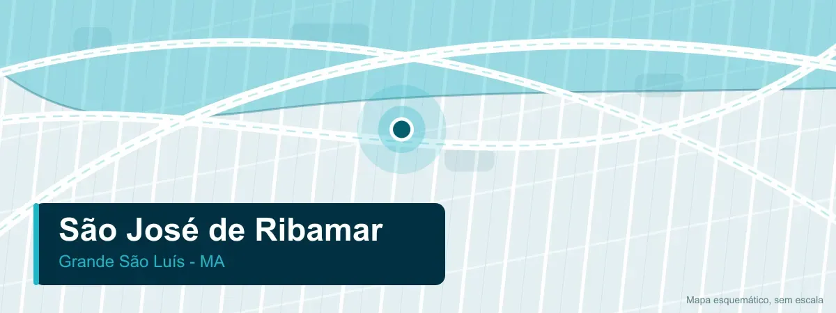 Mapa ilustrativo da área de atendimento da Vidrax em São José de Ribamar - MA